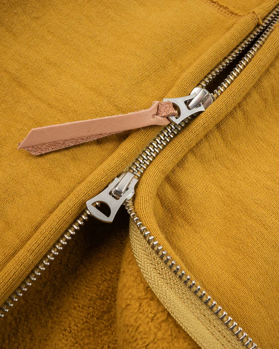 IHSW-81L-MUS-NP 14oz Ultra Heavyweight Loopwheel Cotton Zippered Hoodie Mustard sold by Brooklyn Clothing Co. product image thumbnail 2