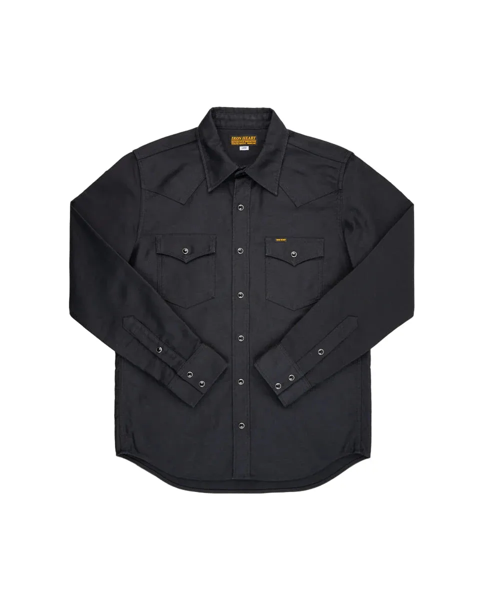 IHSH-426-BLK 12oz Military Moleskin Western Shirt Black sold by Brooklyn Clothing Co.