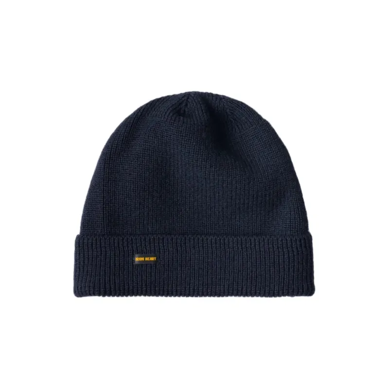 IHG-Wool 100% Wool Ribbed Beanie Navy Blue sold by Brooklyn Clothing Co.