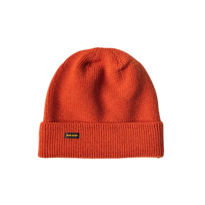 IHG-Wool 100% Wool Ribbed Beanie Orange sold by Brooklyn Clothing Co.