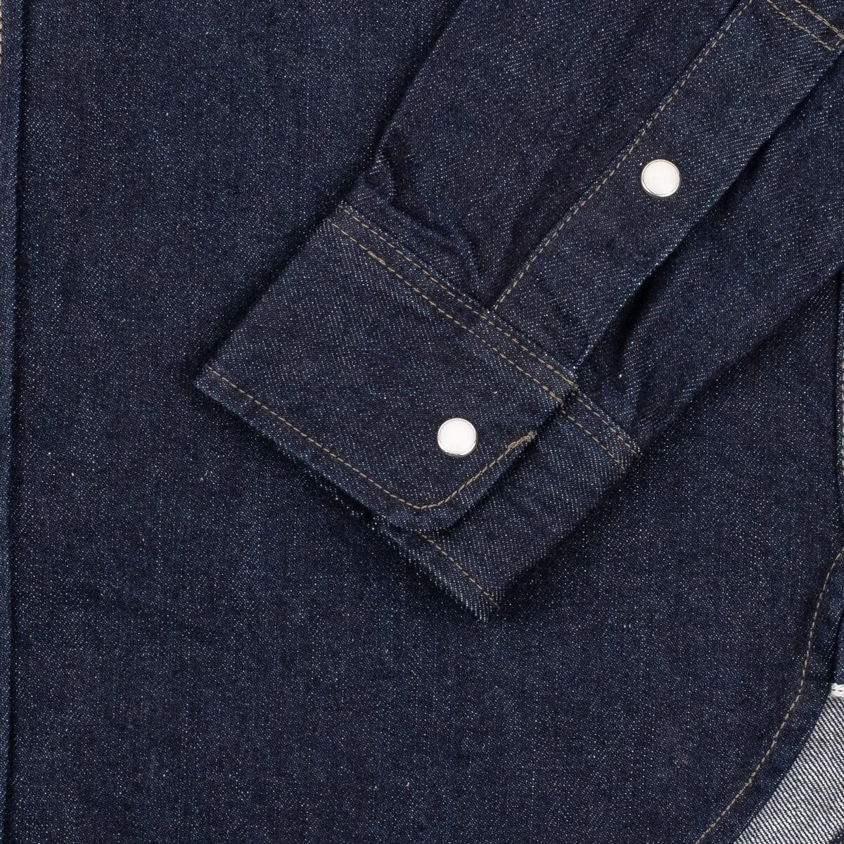 IHSH-326-IND 12oz Selvedge Denim Work Shirt With Snaps Indigo sold by Brooklyn Clothing Co. product image thumbnail 3