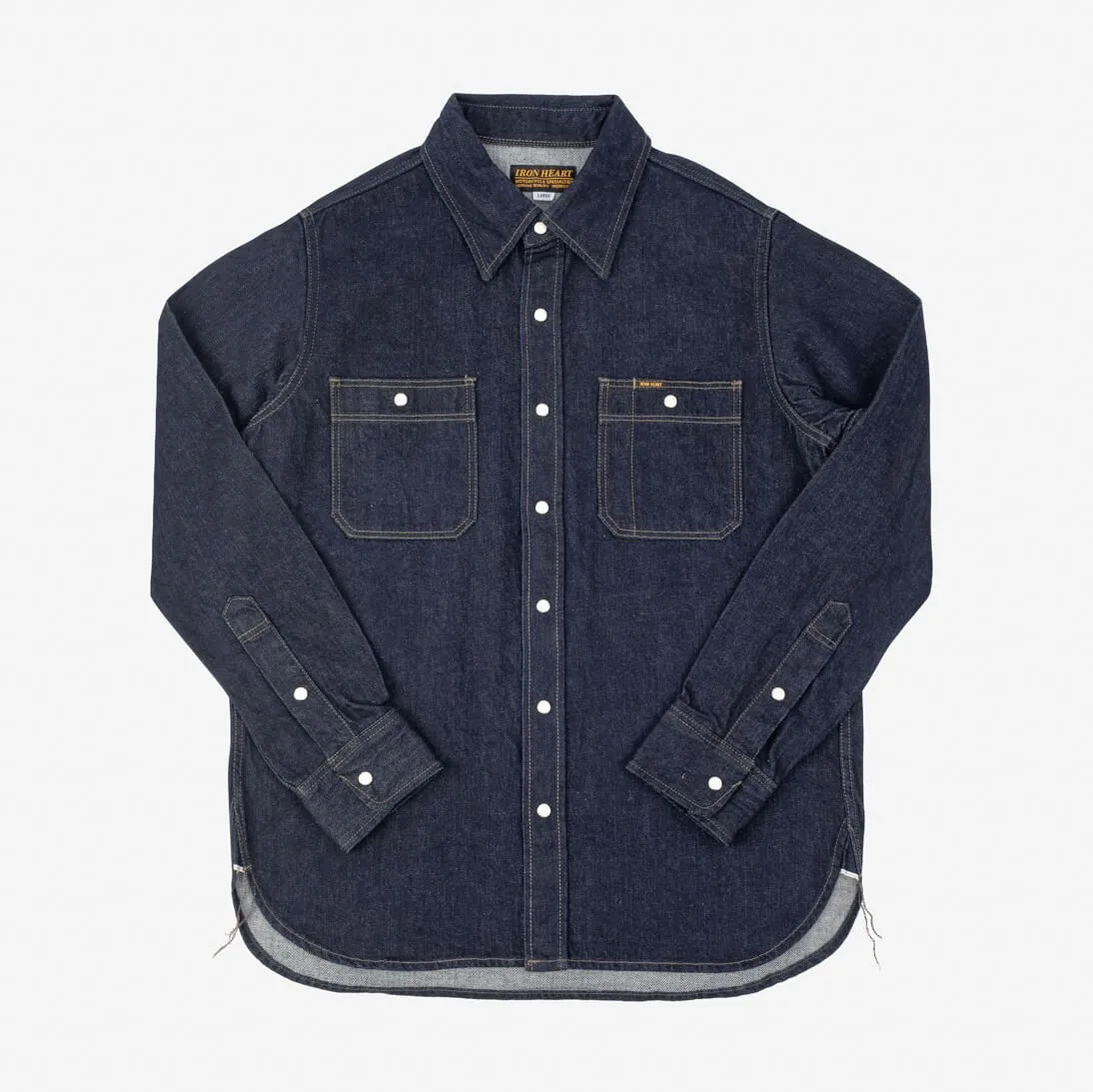 IHSH-326-IND 12oz Selvedge Denim Work Shirt With Snaps Indigo sold by Brooklyn Clothing Co.