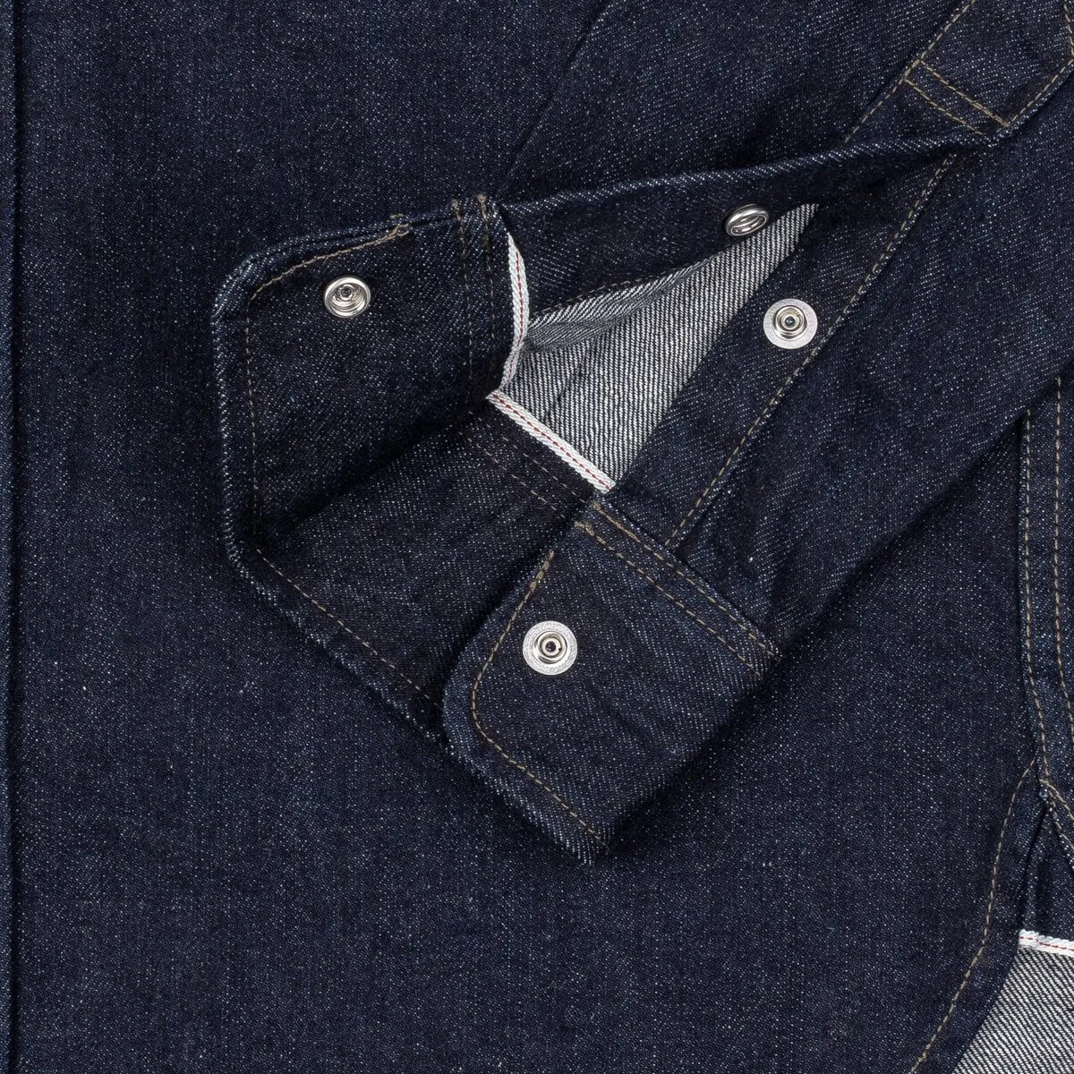 IHSH-326-IND 12oz Selvedge Denim Work Shirt With Snaps Indigo sold by Brooklyn Clothing Co. product image thumbnail 4