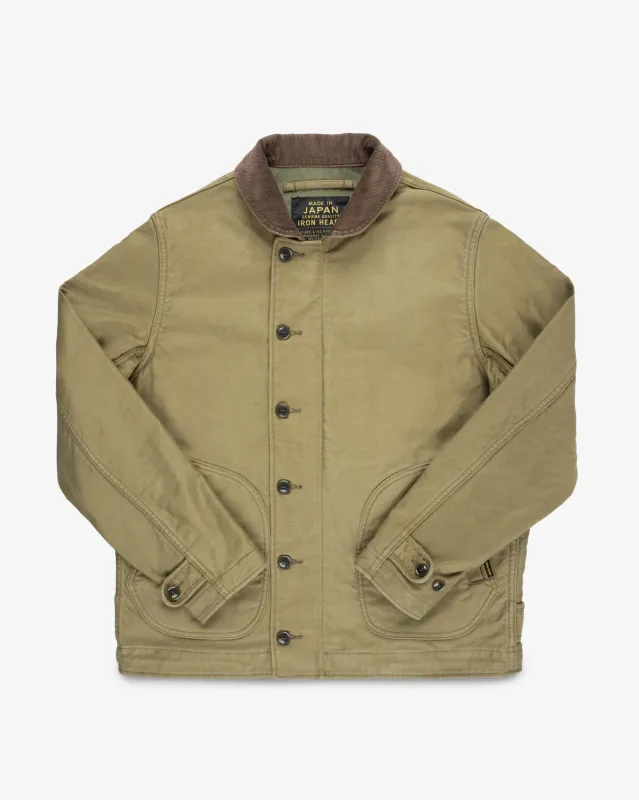IHM-48-KHA 12oz Whipcord Lightweight N1 Deck Jacket Khaki sold by Brooklyn Clothing Co.