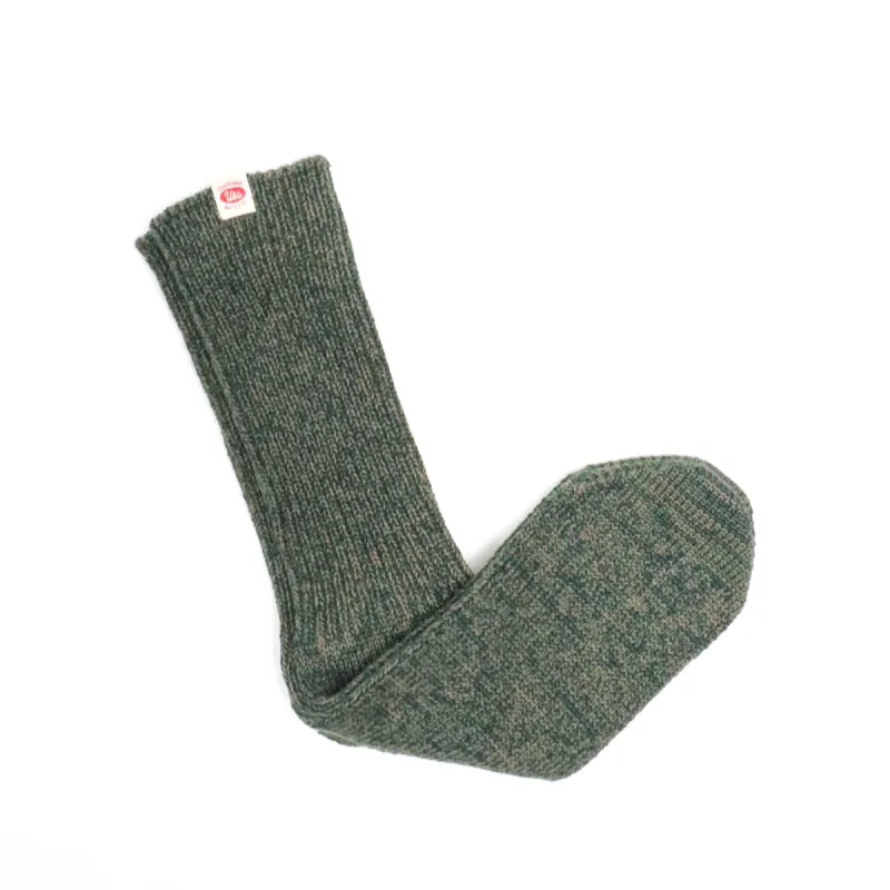 SX-10 Melange Crew Length Socks Green sold by Brooklyn Clothing Co.