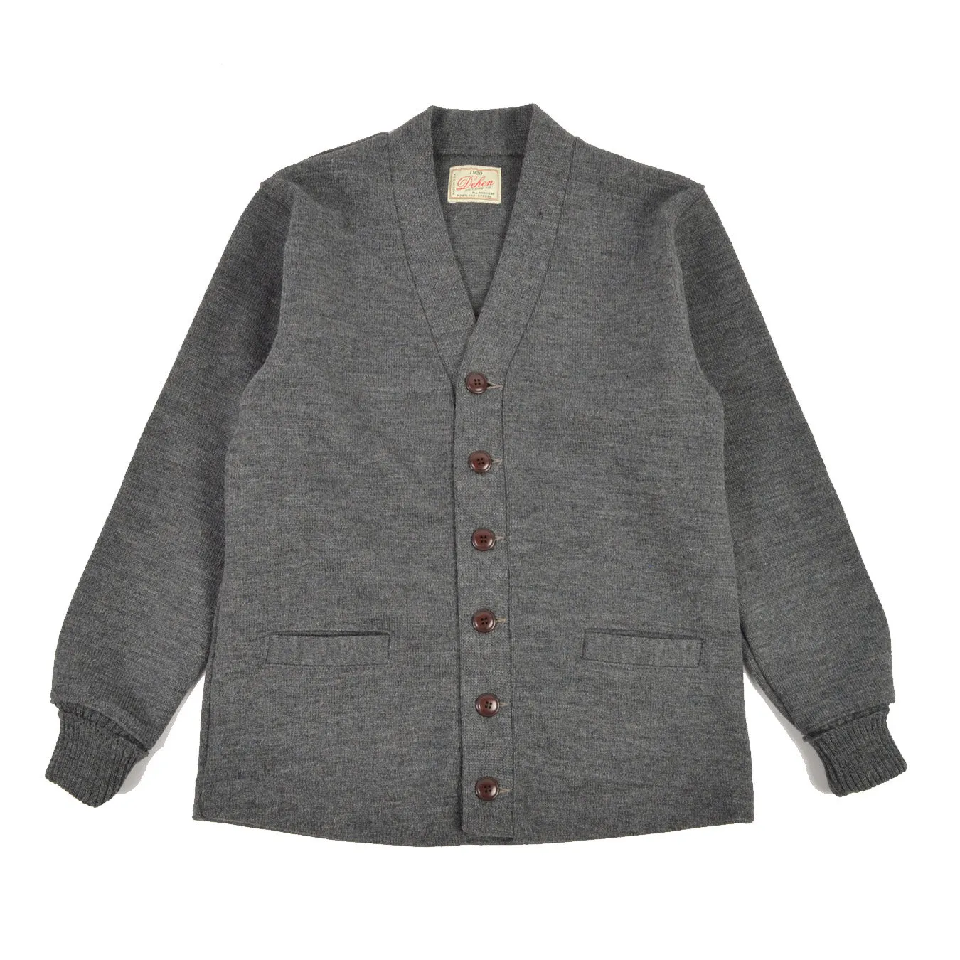 Classic Cardigan Sweater Charcoal sold by Brooklyn Clothing Co.