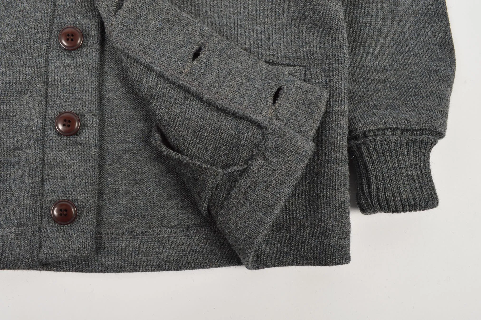 Classic Cardigan Sweater Charcoal sold by Brooklyn Clothing Co. product image thumbnail 5