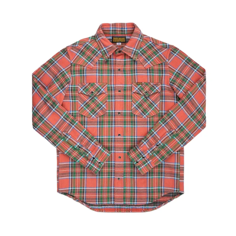 IHSH-436-RED Ultra Heavy Flannel American Check Western Shirt Red "The Watermelon Man" sold by Brooklyn Clothing Co.