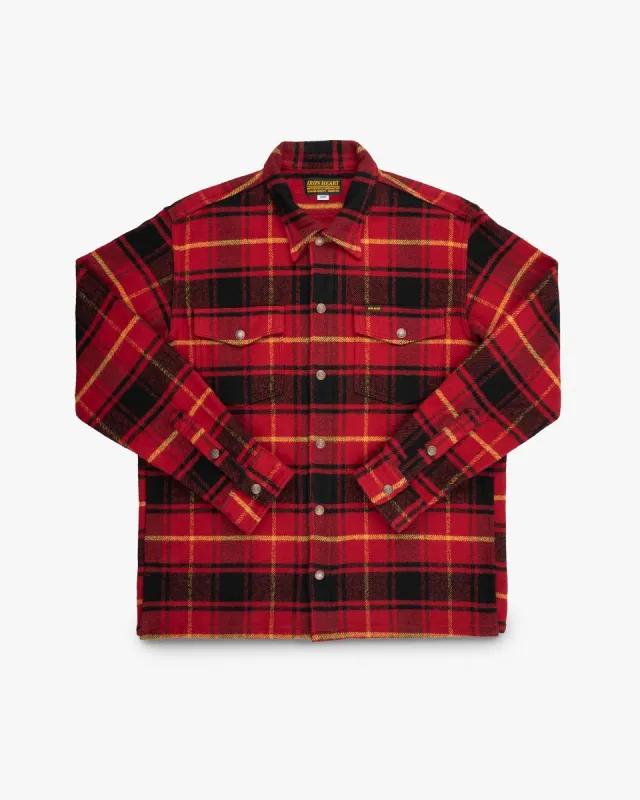 IHSH-433-RED Heavy Flannel Rider’s Overshirt Red sold by Brooklyn Clothing Co.