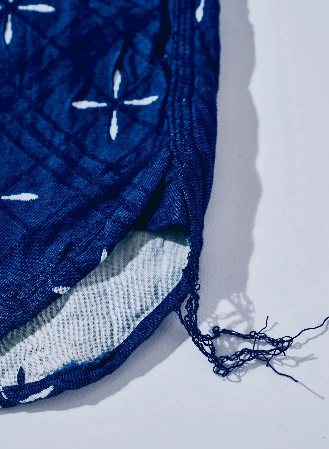 SSS25-02 Narihirabishi Goldfish Pattern Jacquard Work Shirt Indigo sold by Brooklyn Clothing Co. product image thumbnail 4