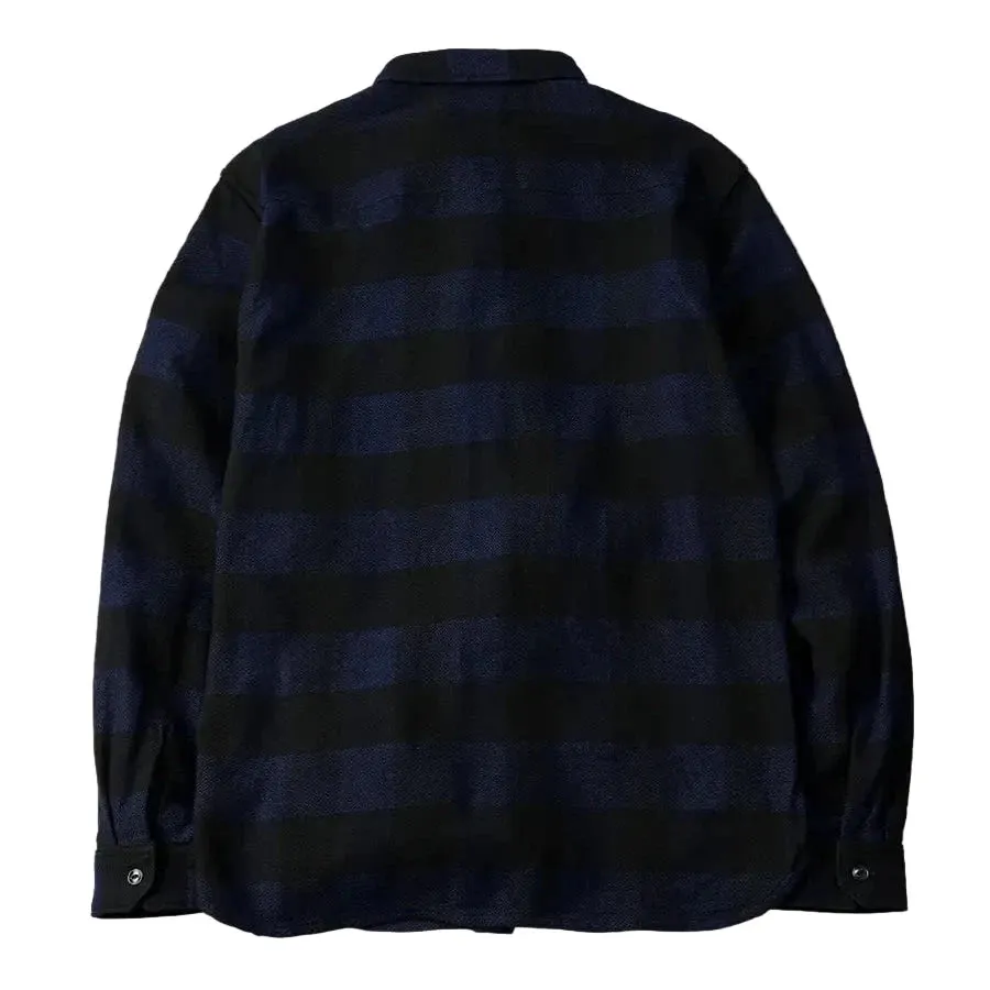 FN-SNR-101LSP Indigo-dyed Block Check Flannel Shirt Indigo/Black sold by Brooklyn Clothing Co. product image thumbnail 2