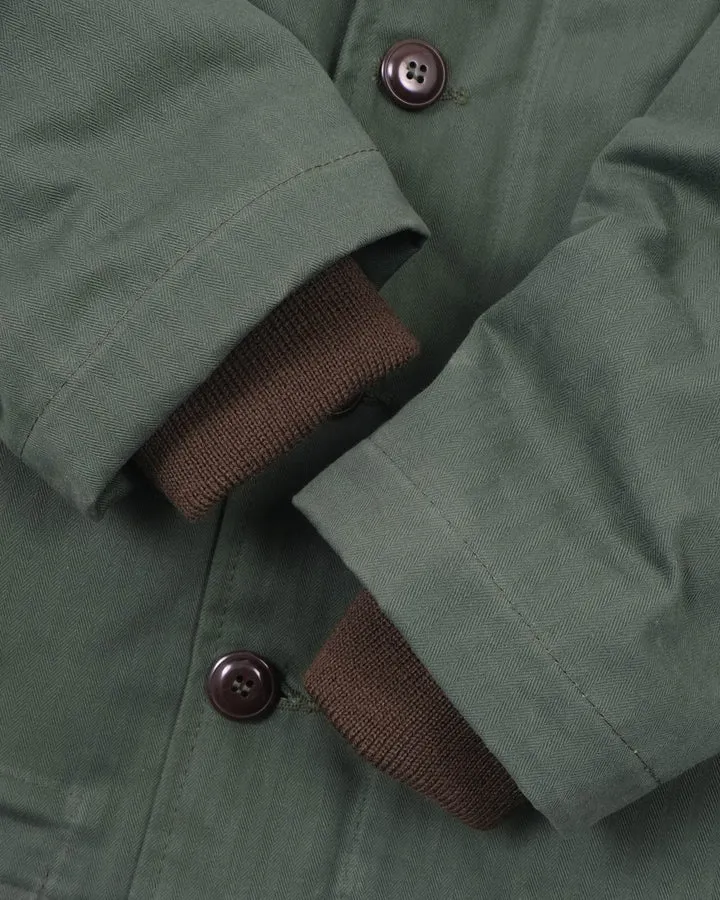 N-1 Deck Jacket Spruce Dry Wax Cotton/Kodiak Mouton sold by Brooklyn Clothing Co. product image thumbnail 4