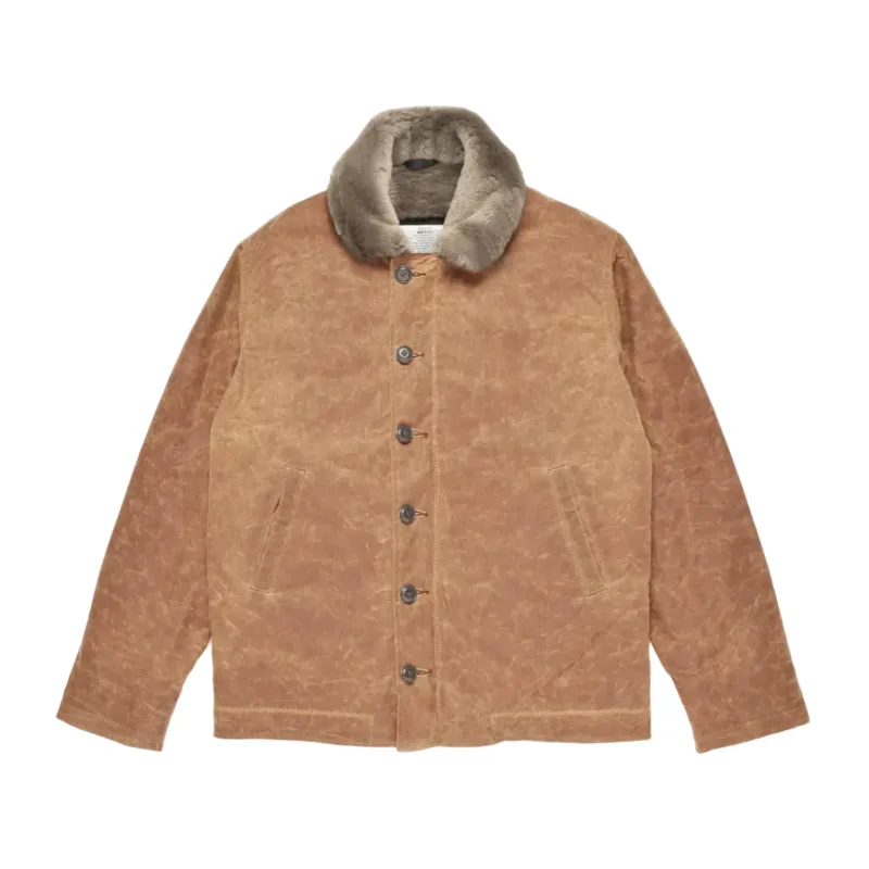 N-1 Deck Jacket Waxed Canvas Field Tan/Grey sold by Brooklyn Clothing Co.