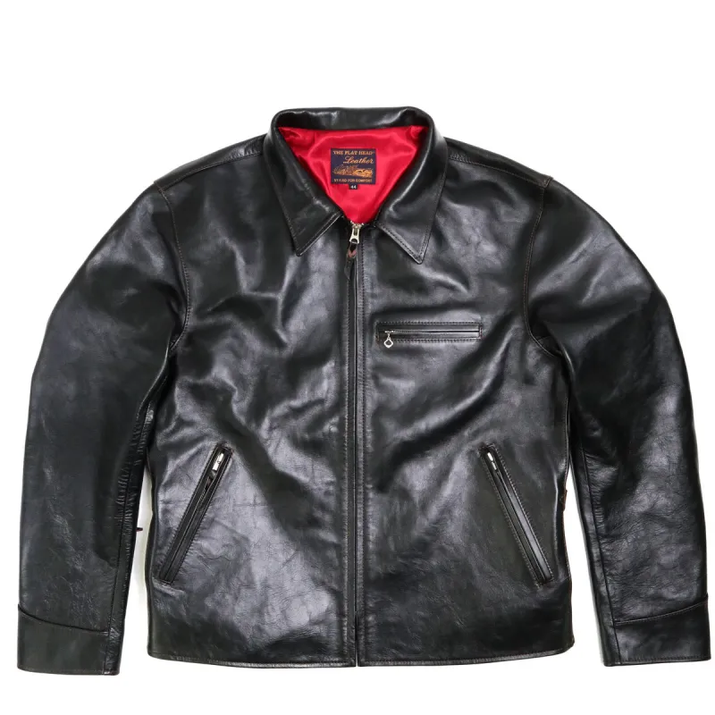 FN-LJ-HS005 Horsehide Single Rider's Jacket Black sold by Brooklyn Clothing Co.