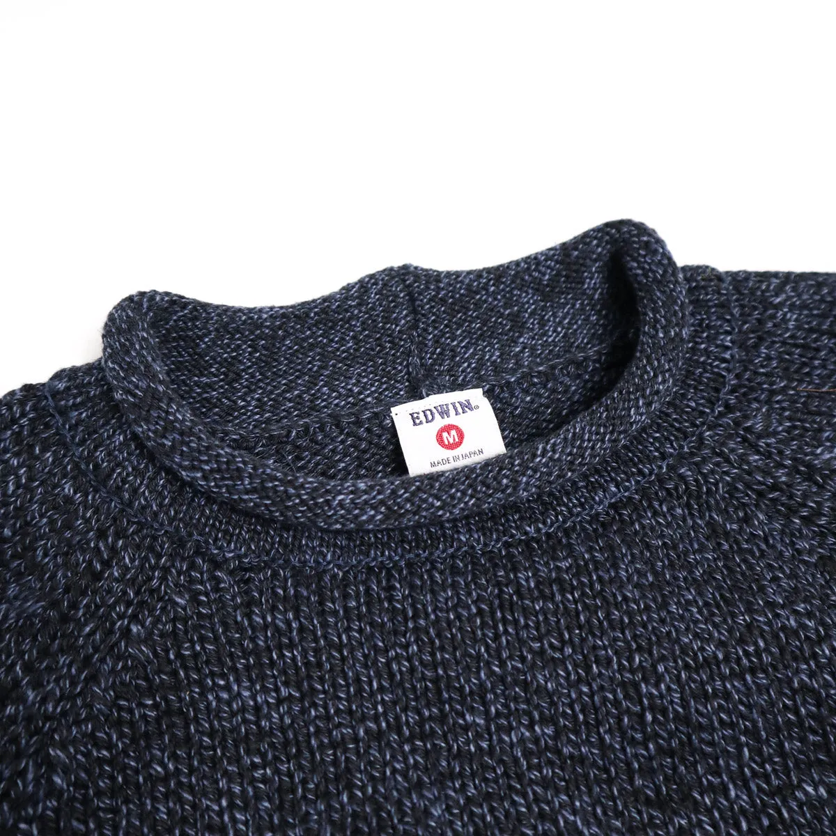 Cotton Roll Neck Knit Black/Navy sold by Brooklyn Clothing Co. product image thumbnail 2