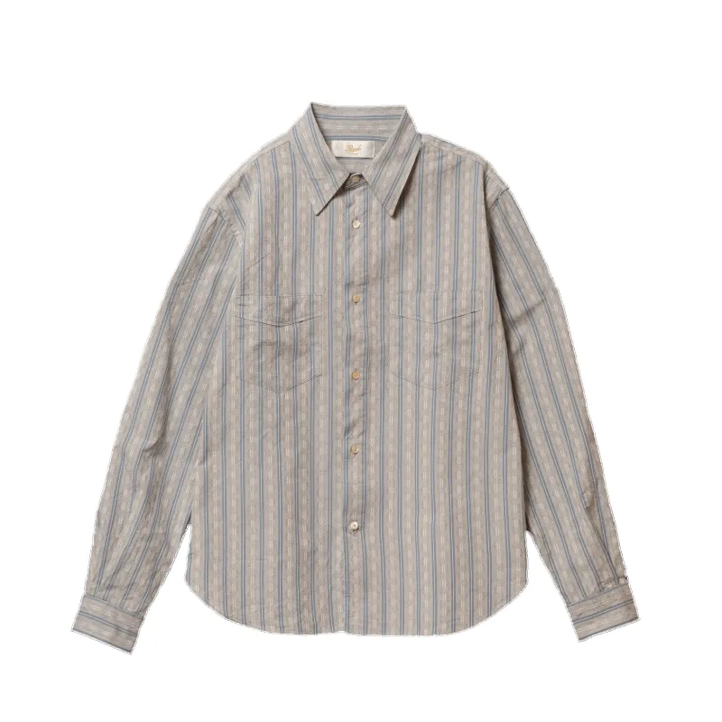 S1020 Striped Work Shirt Grey sold by Brooklyn Clothing Co.