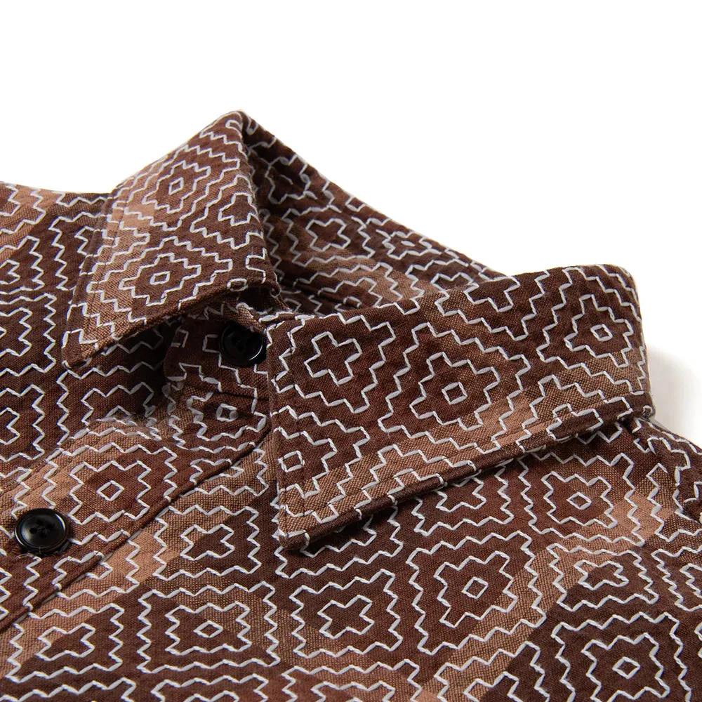 5726 Persimmon Tannin Sashiko Shirt sold by Brooklyn Clothing Co. product image thumbnail 3