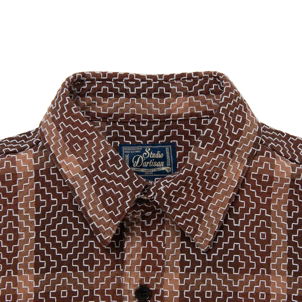 5726 Persimmon Tannin Sashiko Shirt sold by Brooklyn Clothing Co. product image thumbnail 2