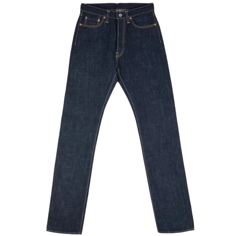 IH-888N 17oz Selvedge Denim Medium/High Rise Tapered Cut Jeans Natural Indigo sold by Brooklyn Clothing Co.
