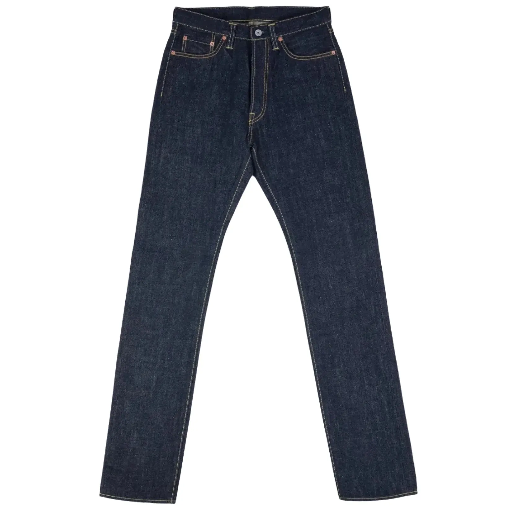 IH-888N 17oz Selvedge Denim Medium/High Rise Tapered Cut Jeans Natural Indigo sold by Brooklyn Clothing Co.