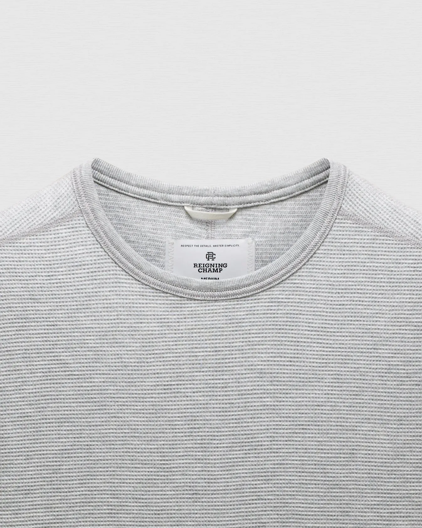 Lightweight Waffle Standard Fit Long Sleeve Heather Grey sold by Brooklyn Clothing Co. product image thumbnail 2