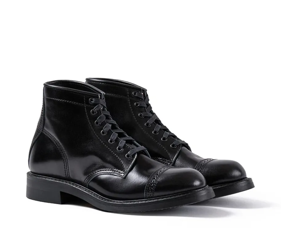 LK-014 Combat Boots Shinki Hikaku Shell Cordovan Black Ops sold by Brooklyn Clothing Co.