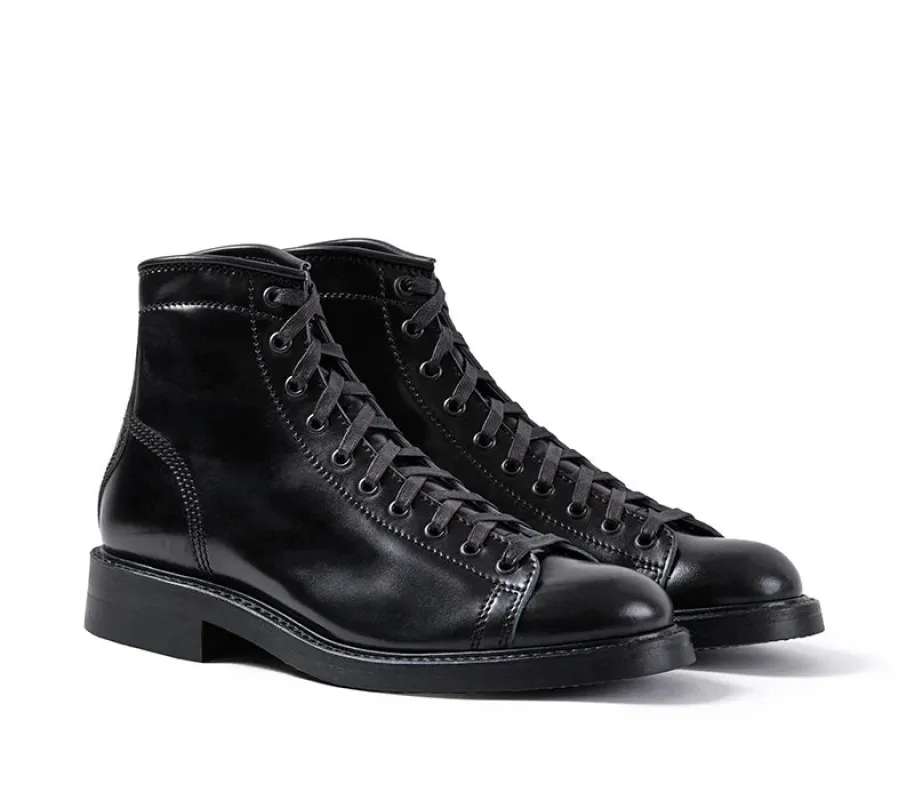 LK-013 Monkey Boots Shinki Hikaku Shell Cordovan Black Ops sold by Brooklyn Clothing Co.