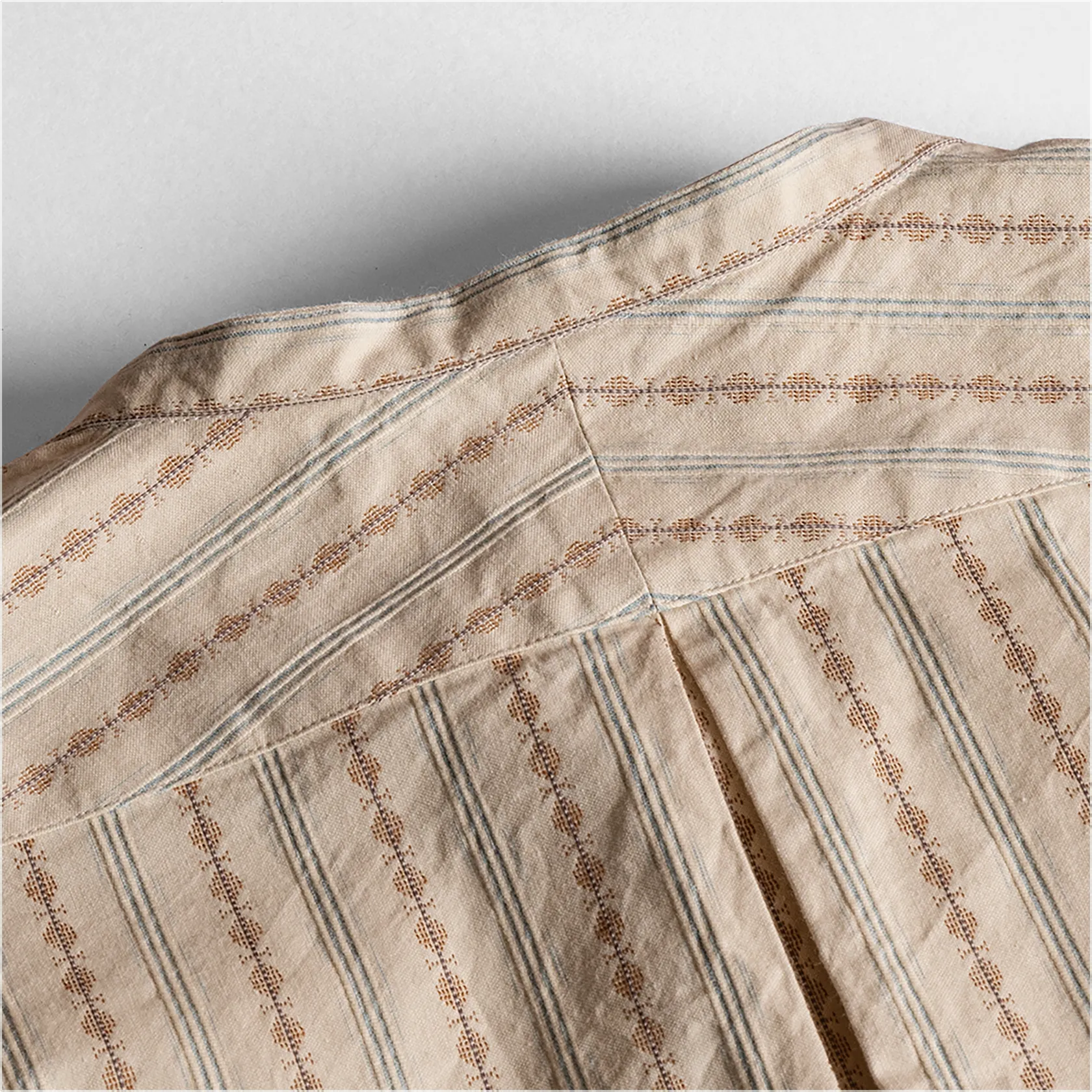 S1001 Stand-up Collar Shirt Beige sold by Brooklyn Clothing Co. product image thumbnail 3