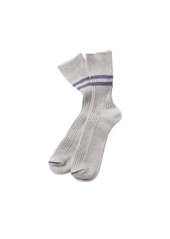 R1468 Hemp organic Socks - Gray/Purple Haze sold by Brooklyn Clothing Co.