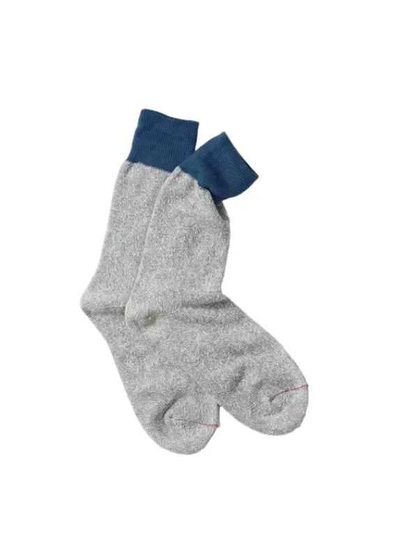 R1515 Double face Crew Socks - Blue/Gray sold by Brooklyn Clothing Co.