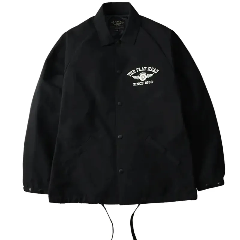 FN-OJ-NC005 Coach Jacket Flying Wheel Black sold by Brooklyn Clothing Co.