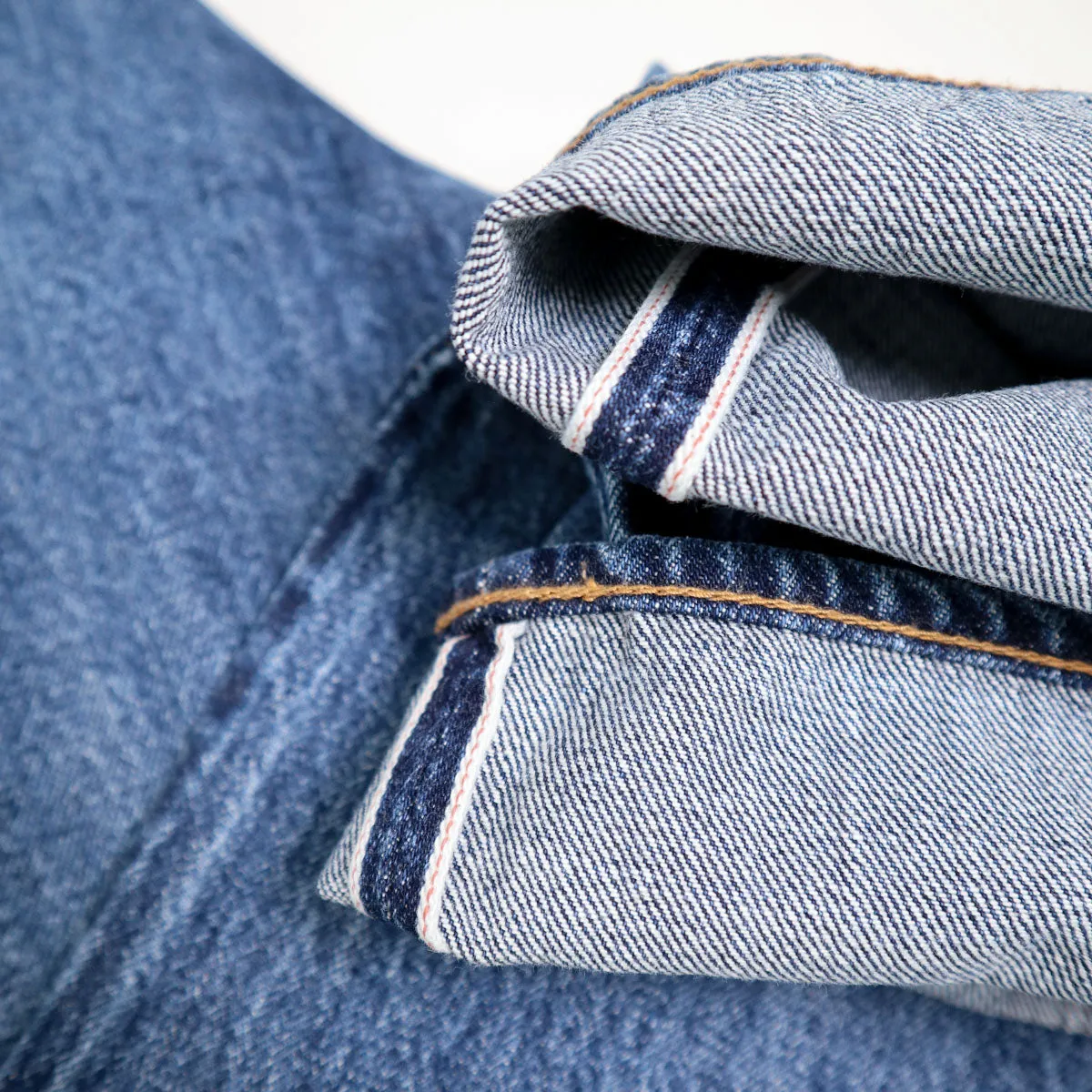 USED-019-ID Natural Used Indigo 14oz Selvedge Denim Relaxed Taper sold by Brooklyn Clothing Co. product image thumbnail 3