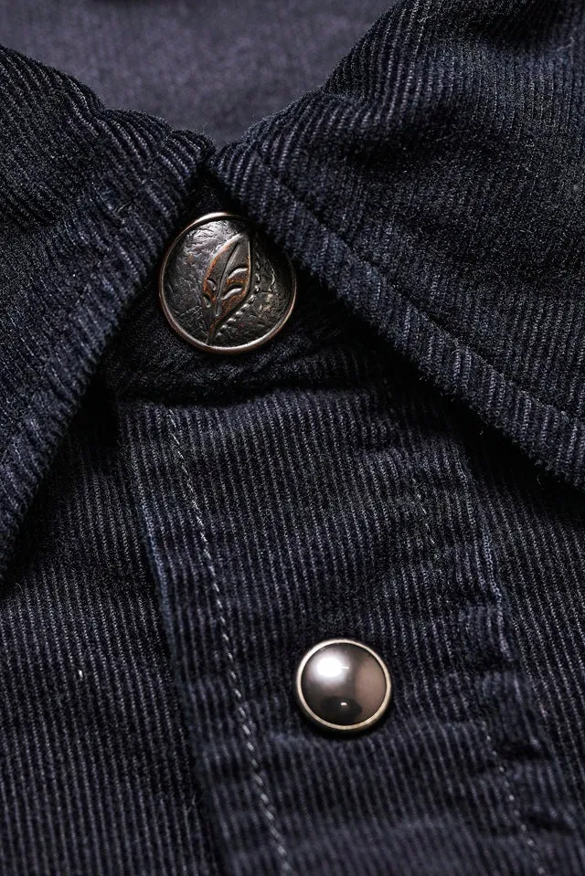 2236-ID Corduroy Curved Pocket Indigo Black sold by Brooklyn Clothing Co. product image thumbnail 4