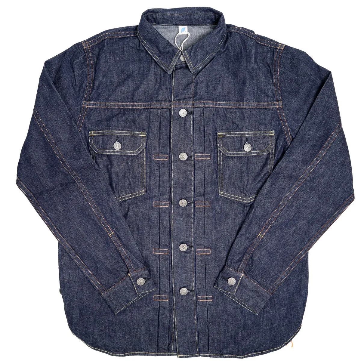 2237-ID 8oz Denim Type 2 Shirt Indigo sold by Brooklyn Clothing Co.