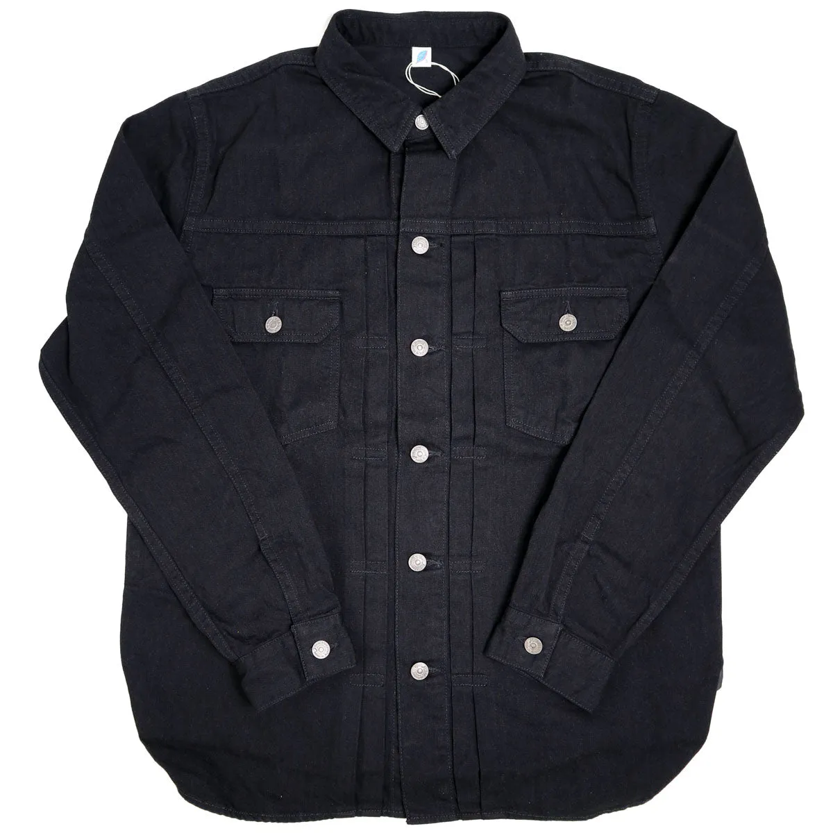2237-BK 8oz Denim Type 2 Shirt Double Black sold by Brooklyn Clothing Co.