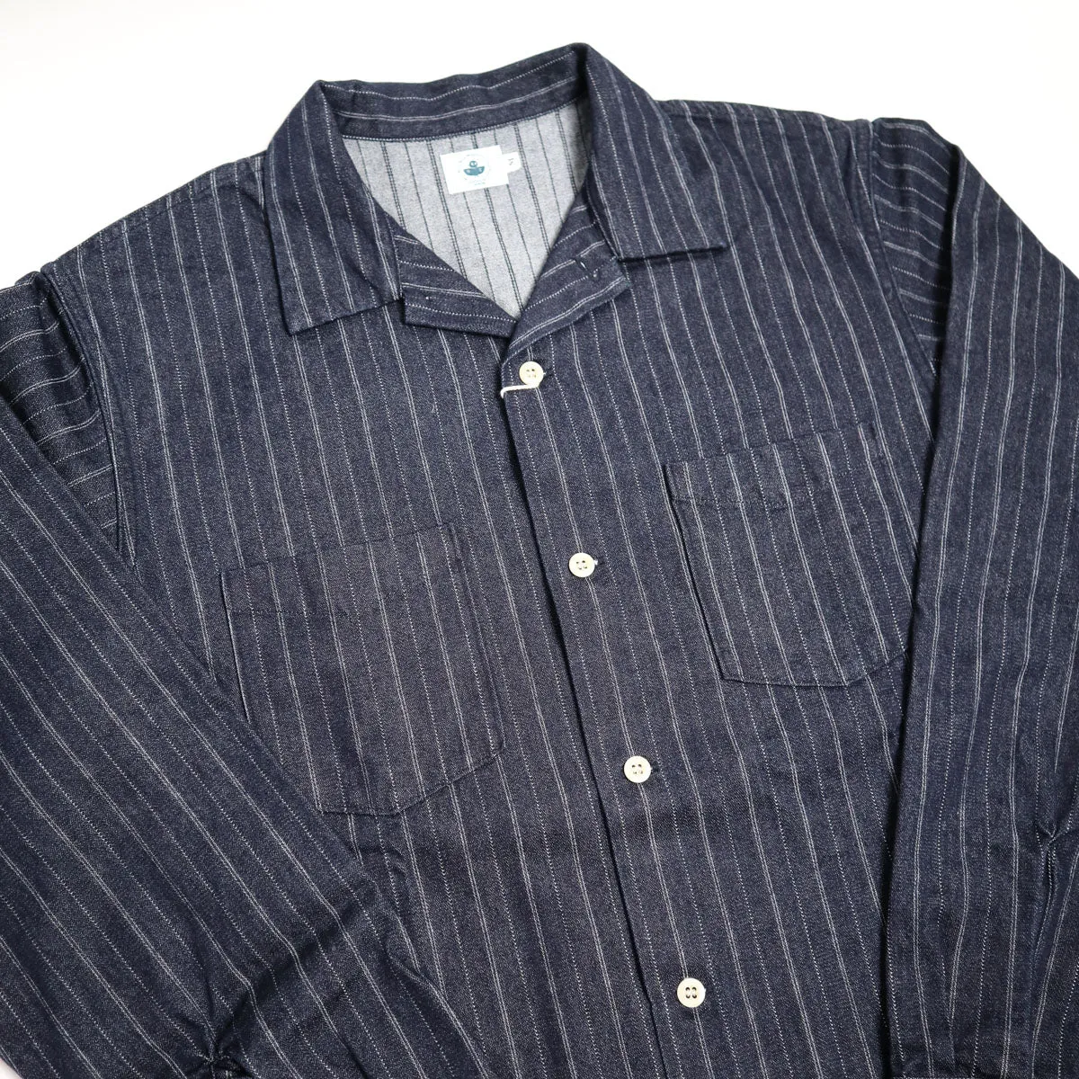 5122 8oz Dobby Stripe Shirt Indigo sold by Brooklyn Clothing Co. product image thumbnail 3