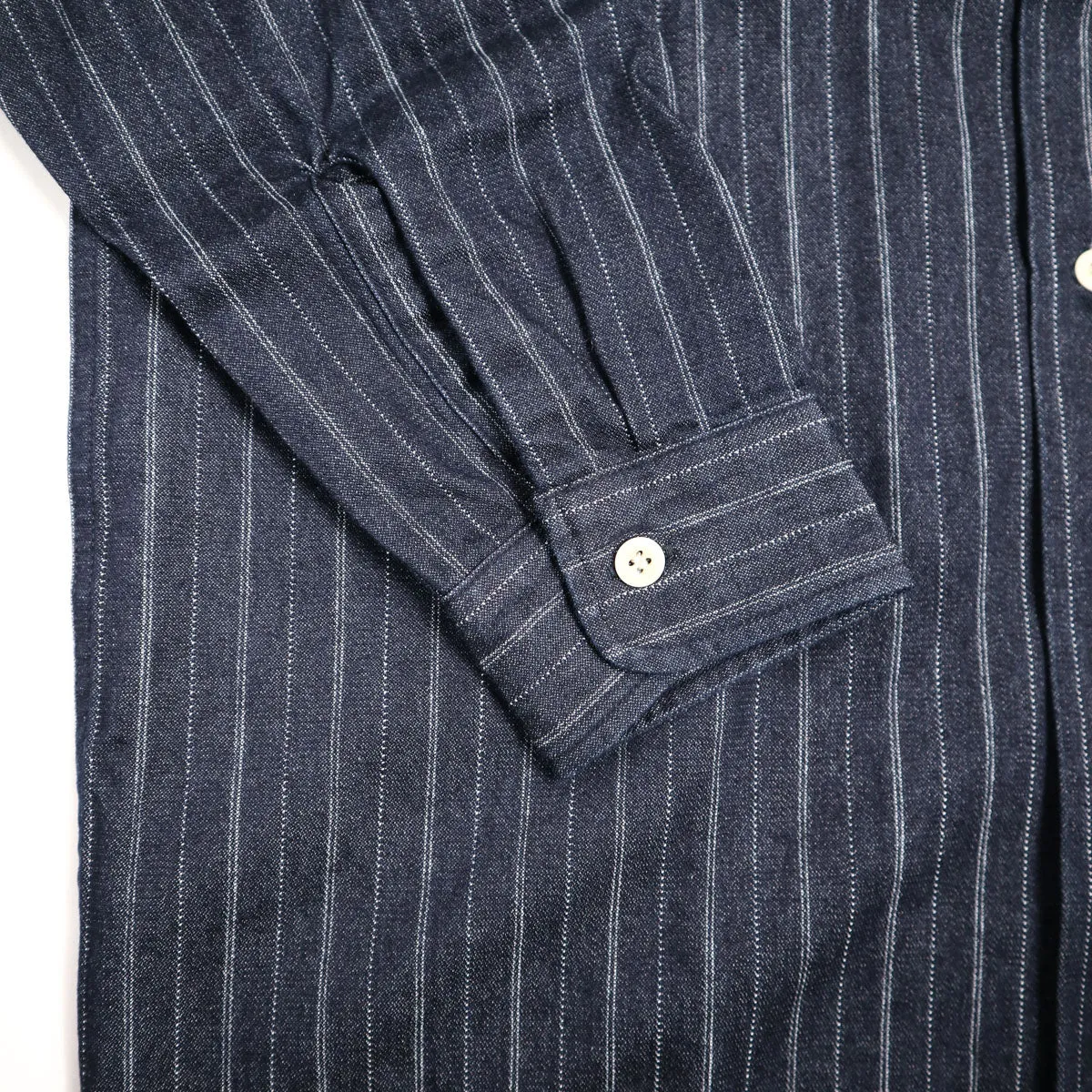 5122 8oz Dobby Stripe Shirt Indigo sold by Brooklyn Clothing Co. product image thumbnail 4