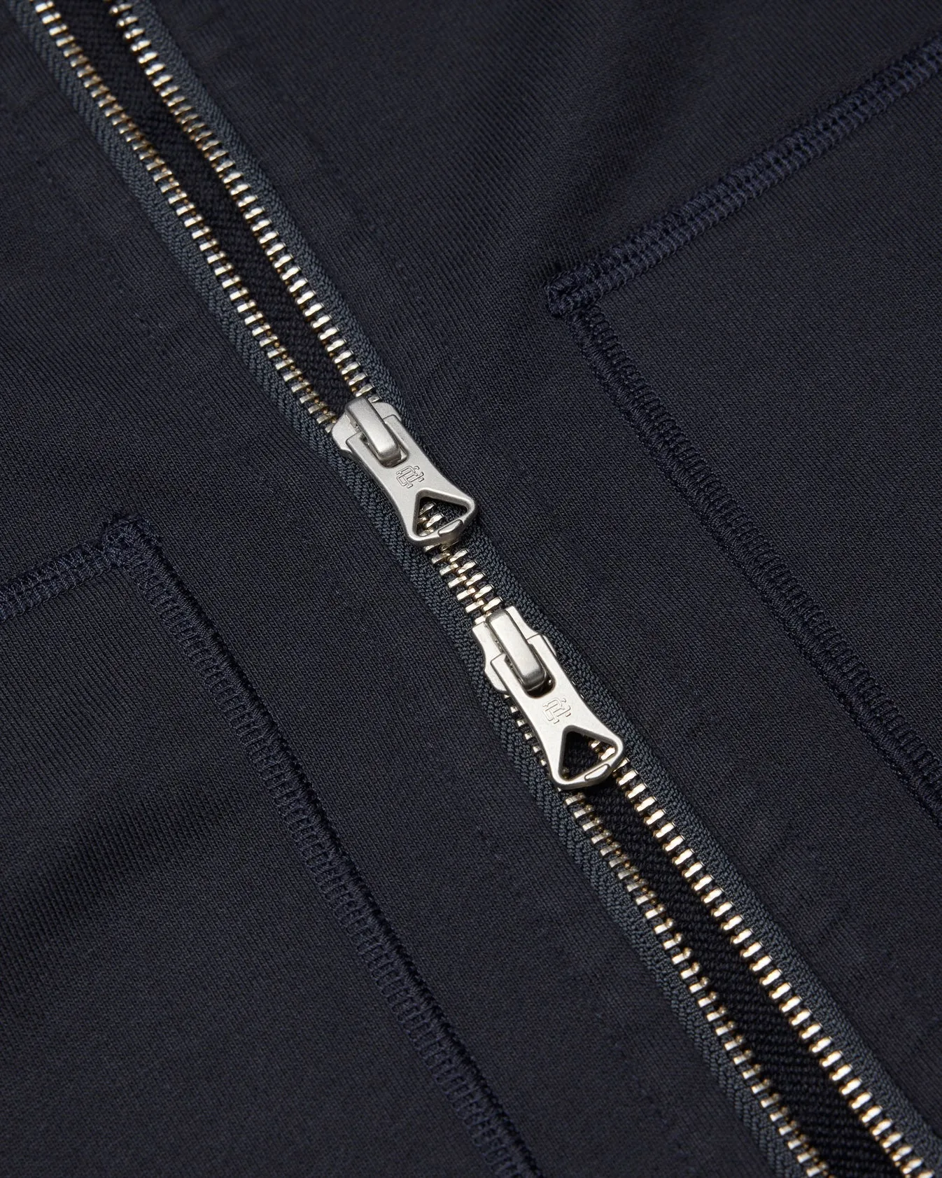 Midweight Terry Slim Zip Hoodie Navy sold by Brooklyn Clothing Co. product image thumbnail 3