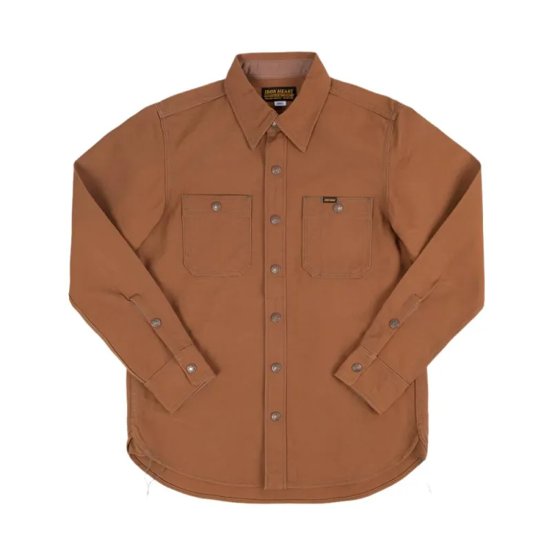 IHSH-189-BRN 17oz Duck CPO Work Shirt "The Untucked" Brown sold by Brooklyn Clothing Co.
