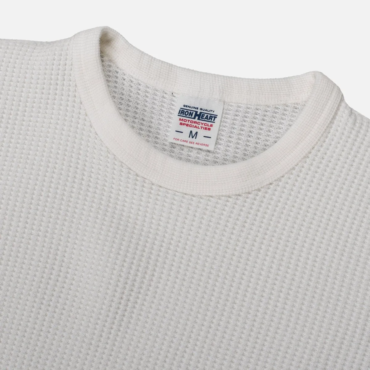 IHTL-1301-WHT Waffle Knit Long Sleeve Crew Neck Thermal White sold by Brooklyn Clothing Co. product image thumbnail 2