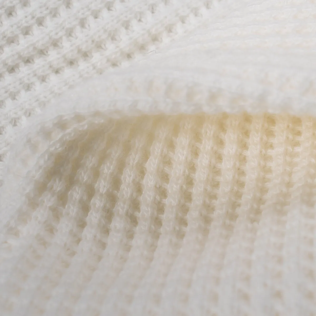 IHTL-1301-WHT Waffle Knit Long Sleeve Crew Neck Thermal White sold by Brooklyn Clothing Co. product image thumbnail 4