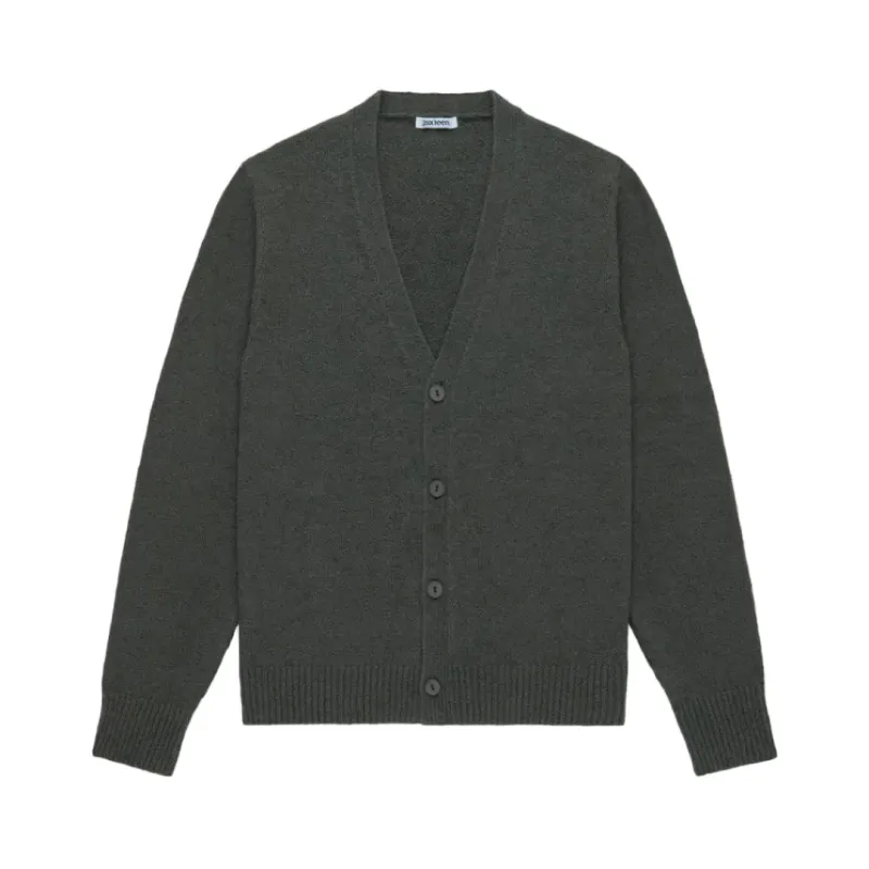 Classic Cardigan Olive Boucle sold by Brooklyn Clothing Co.