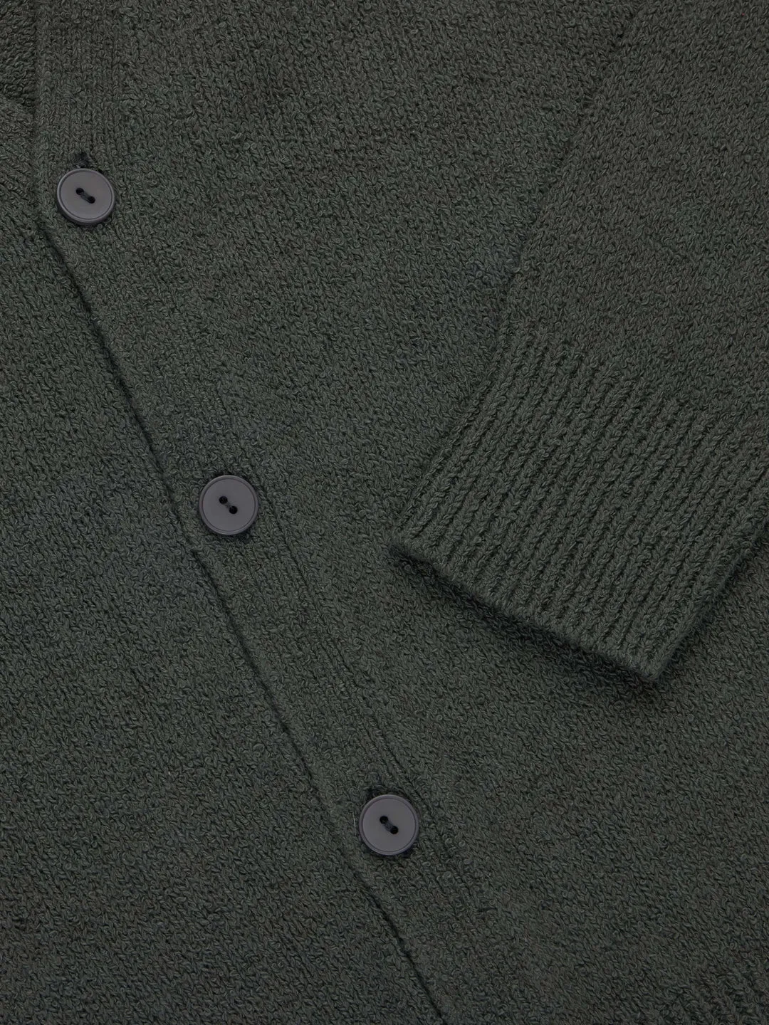 Classic Cardigan Olive Boucle sold by Brooklyn Clothing Co. product image thumbnail 2