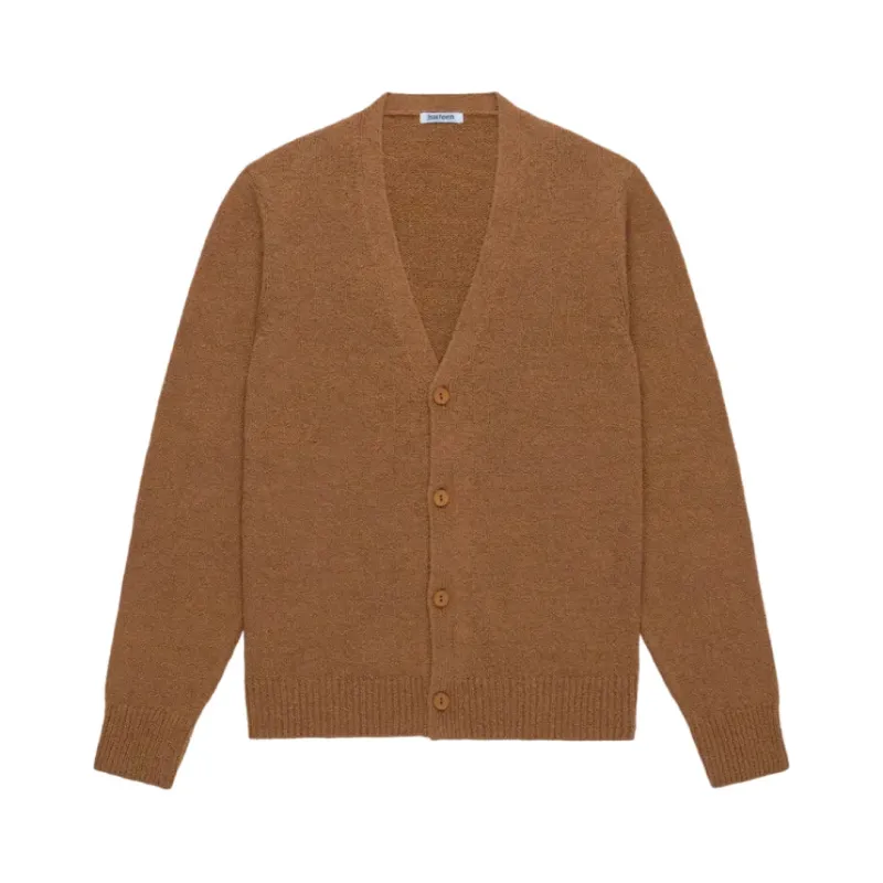 Classic Cardigan Ochre Boucle sold by Brooklyn Clothing Co.