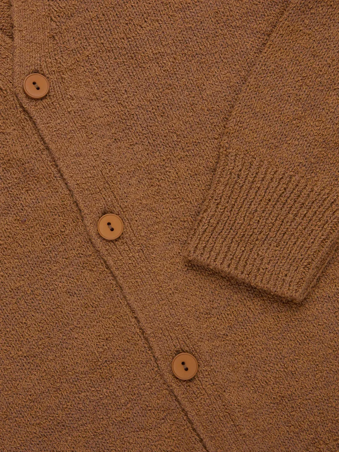 Classic Cardigan Ochre Boucle sold by Brooklyn Clothing Co. product image thumbnail 2