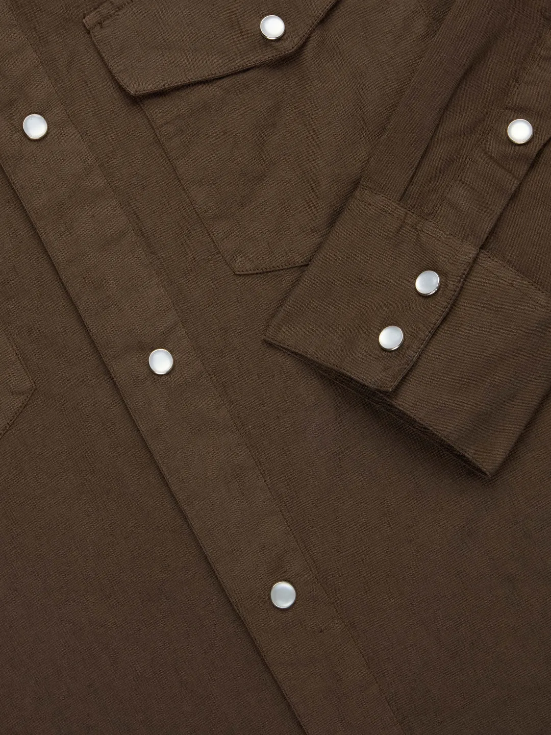 Snap Western Shirt Mocha Garment Dye sold by Brooklyn Clothing Co. product image thumbnail 2