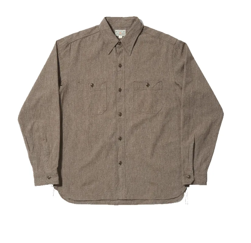BR26082 Covert Work Shirt Brown sold by Brooklyn Clothing Co.