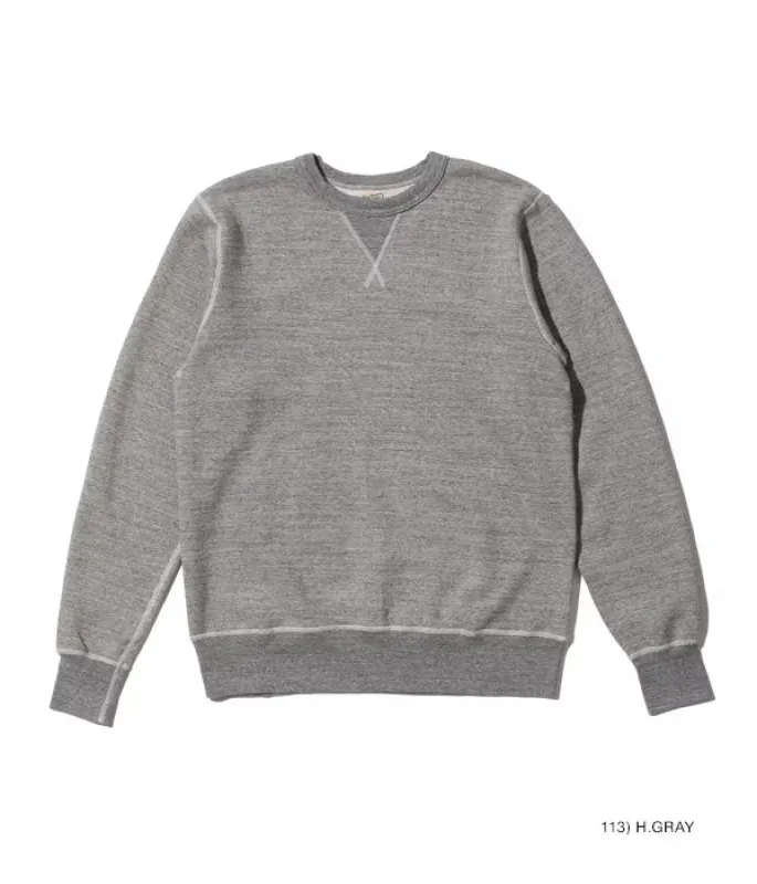 BR65622 Loopwheeled Four-Needle Sweatshirt Heather Grey sold by Brooklyn Clothing Co.