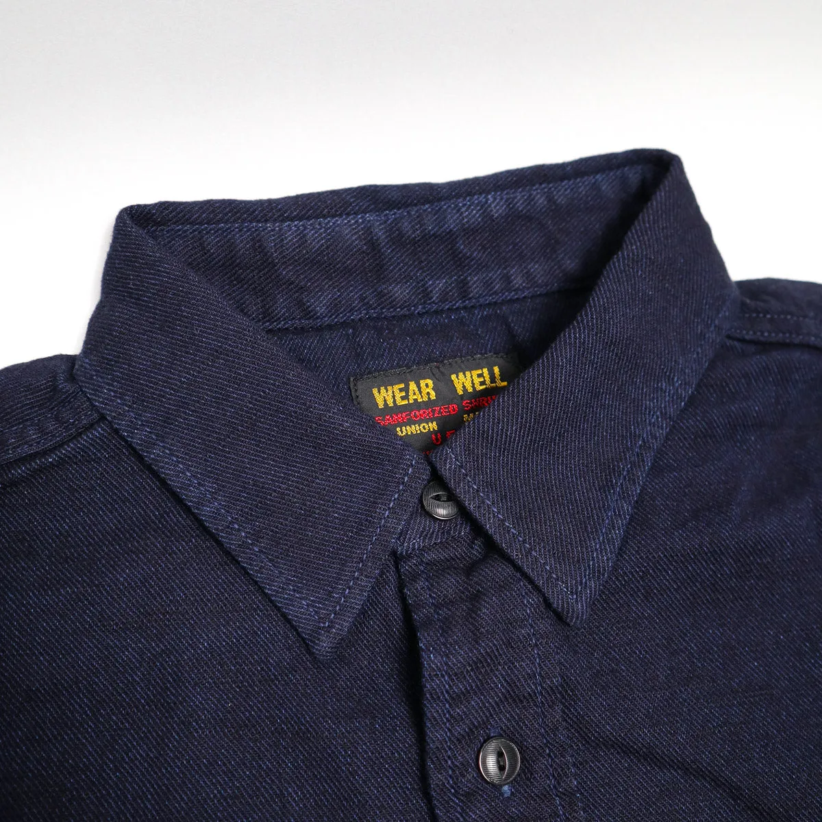 Indigo Cotton Viyella Shirt sold by Brooklyn Clothing Co. product image thumbnail 2