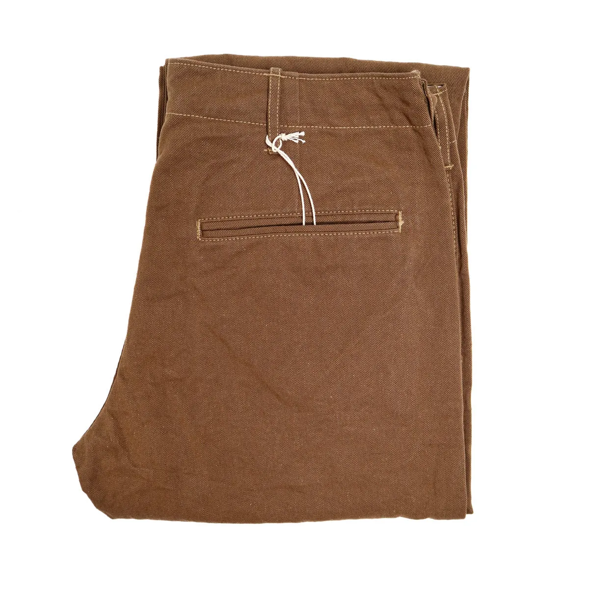 C408 Selvedge Straight Leg Chino Pant Olive Brown sold by Brooklyn Clothing Co.